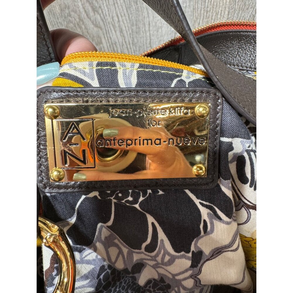 JEAN-PIERRE KLIFA for Anteprima-Nueva Shoulder Bag Nylon Orange Tassel Lined Hob - Picture 3 of 16